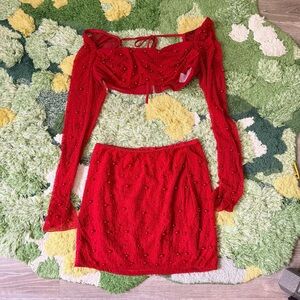 Oh Polly two piece mini skirt set